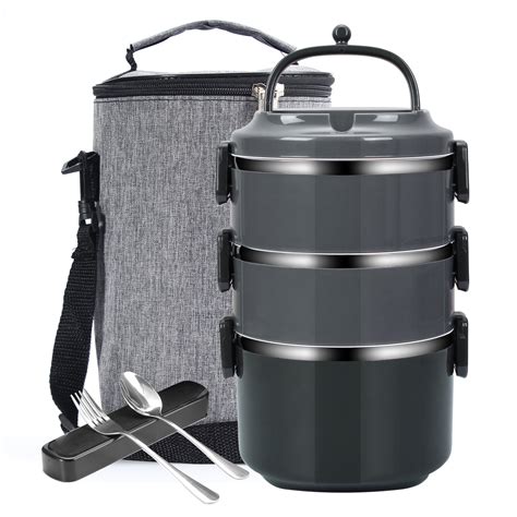 walmart stainless steel lunch box insulated|stackable stainless steel lunch containers.